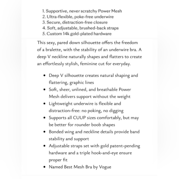 Cupp The Plunge Mesh Bra Size 34G In Black. - Picture 14 of 15